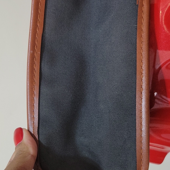 YSL CHARCOAL GRAY & BROWN LEATHER TOTE BAG - Picture 10 of 17